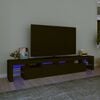 vidaXL TV Cabinet Black Engineered wood Large TV Cabinet Rectangular