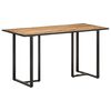 vidaXL Dining Table Rough Mango Wood Rough mango wood and powder-coated iron