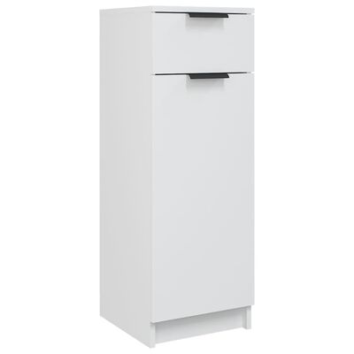 vidaXL Bathroom Cabinet White 12.6"x13.4"x35.4" Engineered Wood