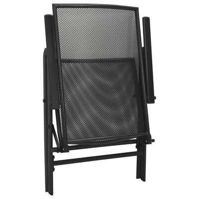 vidaXL Folding Mesh Chairs 4 pcs Steel Anthracite