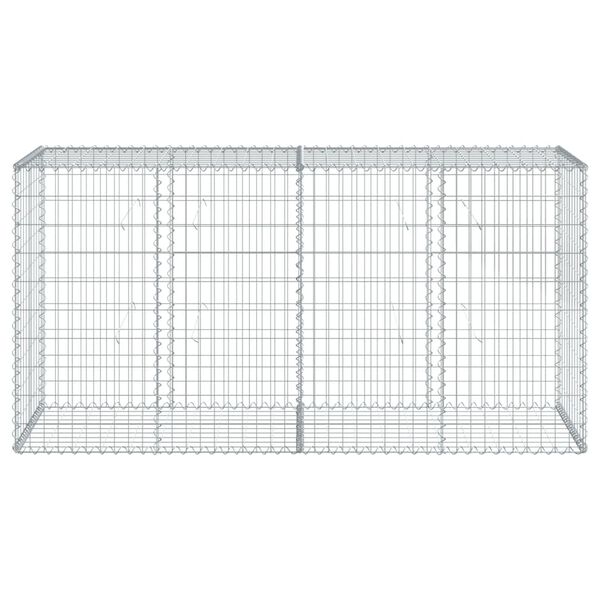 vidaXL Gabion Basket Silver Galvanized Iron 78.7x19.7x39.4 in