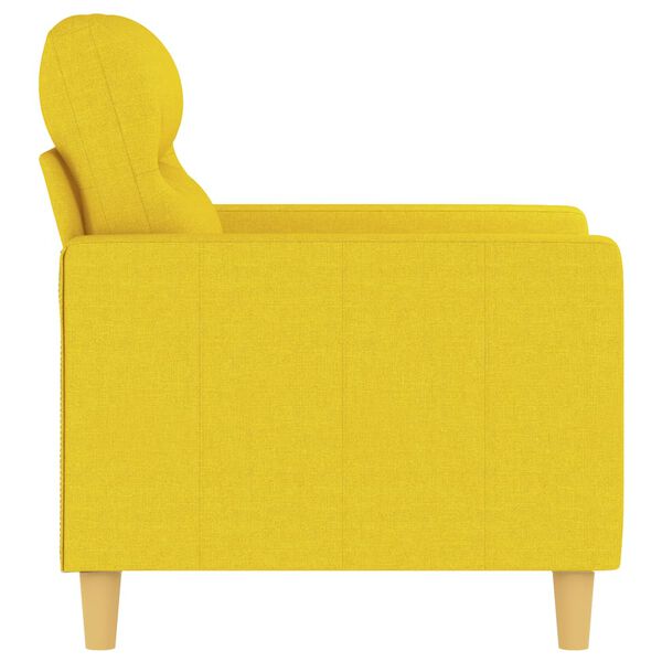 vidaXL Sofa Chair Light yellow Fabric (100% polyester), metal, foam Single
