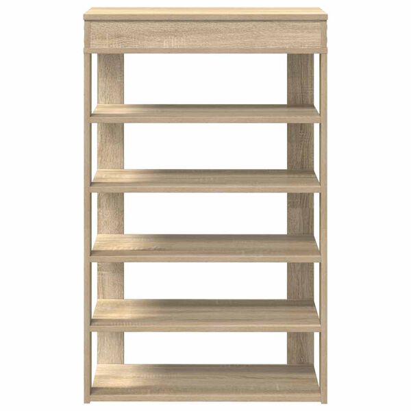 vidaXL Shoe Rack Sonoma oak Engineered wood Slim Shoe Rack Rectangular