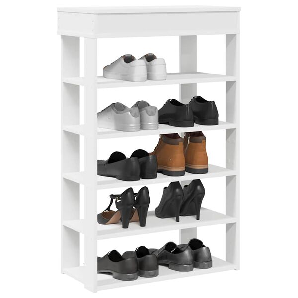 vidaXL Shoe Rack White Engineered wood Good for small spaces Shoe Rack