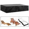 vidaXL Sunlounger Cover Black Polyethylene 85.8 in x 30.3 in x 21.7 in