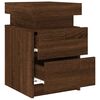 vidaXL Bedside Cabinet Set of 2 Brown oak Engineered wood