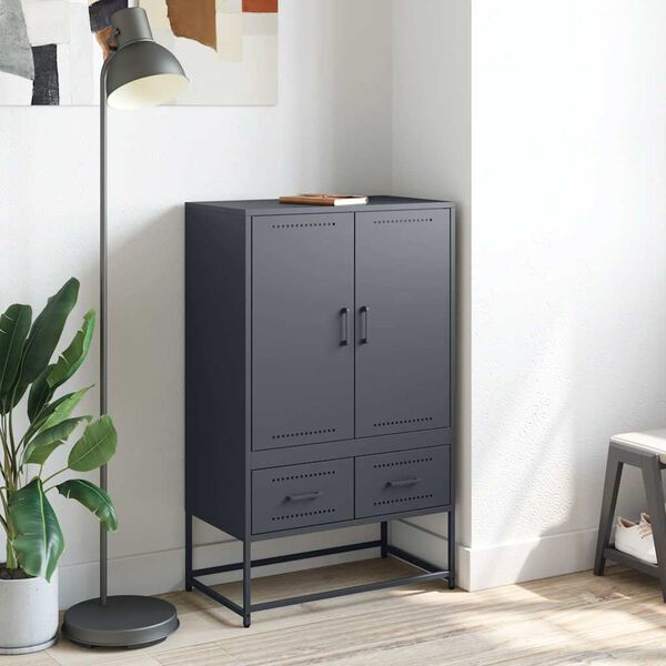 vidaXL Highboard Anthracite Cold-rolled steel Tall Highboard