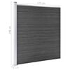 vidaXL Fence Panel Set WPC 479.5"x73.2" Black