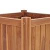 vidaXL Raised Bed Natural teak Fine sanded teak wood with water-based finish