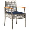 vidaXL Garden Chair Grey and brown