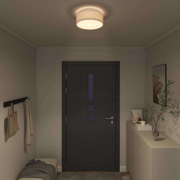 vidaXL Ceiling Lamp Taupe 30 x 13.5 cm fabric