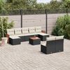 vidaXL Garden Sofa Set Black