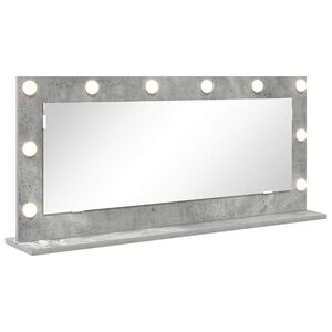 vidaXL Vanity Mirror with Mirror Concrete Grey 39.37 x 17.72 x 7.09 in
