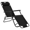 vidaXL Sunlounger Set of 2 Black