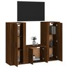 vidaXL TV Cabinet Set Set of 3 Brown Oak Engineered Wood Three Piece Set