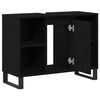 vidaXL Bathroom Cabinet Black 31.50 x 12.99 x 23.62 in Engineered Wood