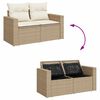 vidaXL Garden Sofa Set Beige, Cream White
