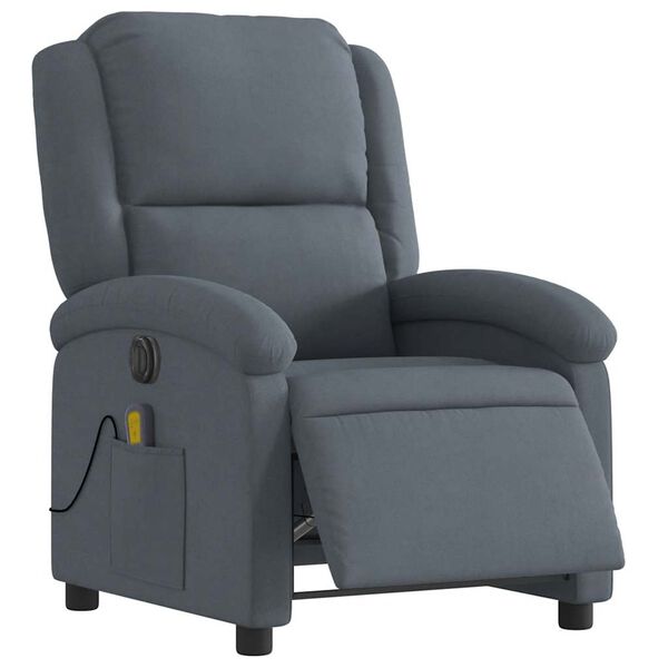 vidaXL Electric Massage Recliner Chair Dark Gray