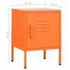 vidaXL Nightstand Orange Steel 13.8 in x 13.8 in x 20.1 in