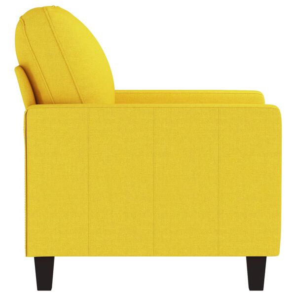 vidaXL Sofa Chair Light Yellow 100% Polyester Standard Durable