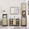 vidaXL Bathroom Furniture Set Sonoma Oak Engineered Wood, Metal Large