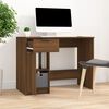 vidaXL Desk Brown Oak Engineered Wood Compact Desk Rectangular