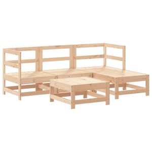 vidaXL Garden Lounge Set Natural Pine Solid pine wood Medium Modular