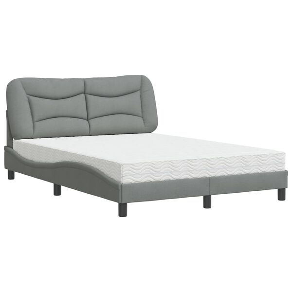 vidaXL Bed Light grey