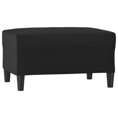 Black ottoman with short legs