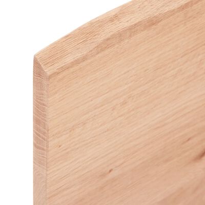 vidaXL Table Top Light Brown 23.6"x23.6"x0.8" Treated Solid Wood Oak Live Edge