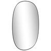 vidaXL Wall Mirror Black Glass Medium Minimalistic Wall Mirror