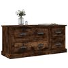 vidaXL TV Cabinet Smoked Oak Engineered Wood 39.4 in x 14.0 in x 17.7 in