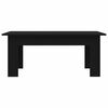 vidaXL Coffee Table Black Engineered wood Medium Sleek Coffee Table