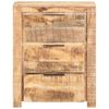 vidaXL Sideboard 23.2"x13"x29.5" Rough Mango Wood