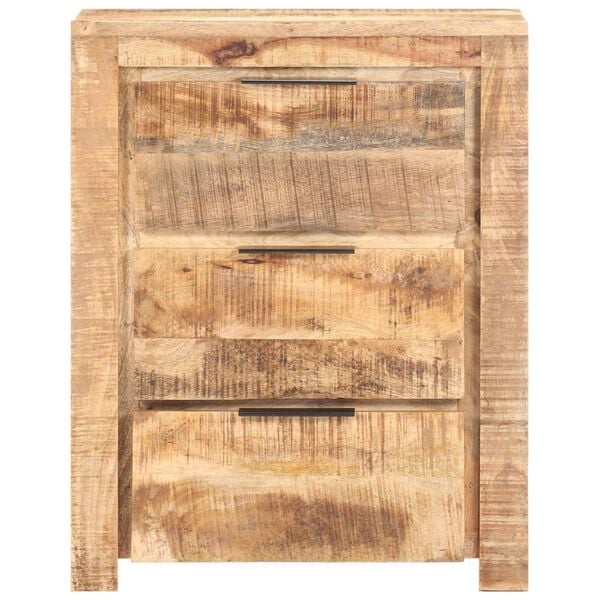 vidaXL Sideboard 23.2"x13"x29.5" Rough Mango Wood