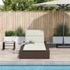 vidaXL Sunbed with Floating Cushion Brown Poly Rattan