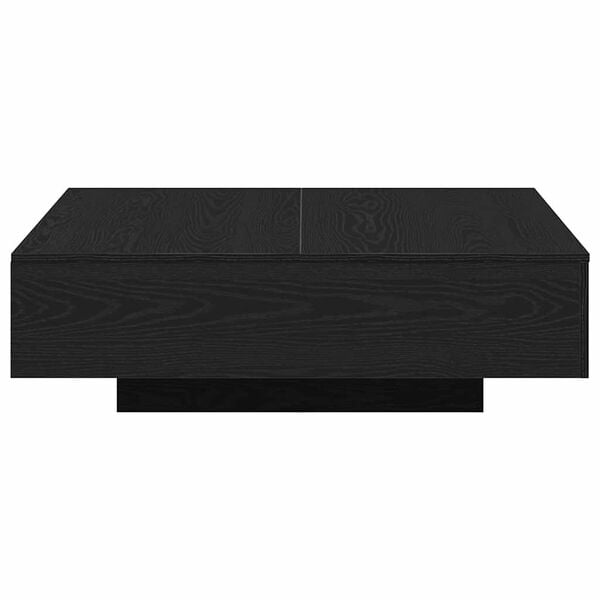 vidaXL Coffee Table Black Oak 39.37 x 39.37 x 12.20 in