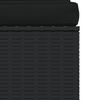 vidaXL 4-seater Sofa Black PE rattan, powder-coated steel, plastic