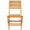 vidaXL Folding Garden Chair Set of 2 Natural Wood Solid Teak Wood Medium