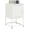 vidaXL Bedside Cabinet Set of 2 White Steel Medium Bedside Cabinet