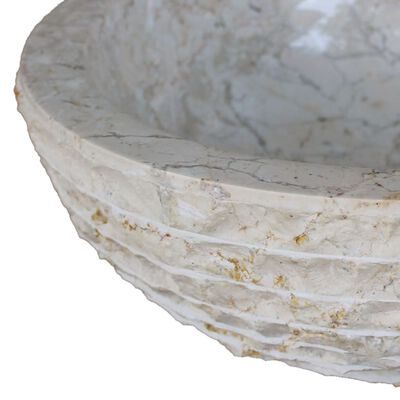 vidaXL Basin Marble 15.7" Cream