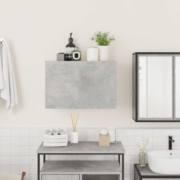 vidaXL Bathroom Wall Cabinet Concrete Grey Engineered Wood Medium