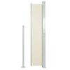 vidaXL Side Awning Cream Polyester (Screen), Steel (Stand) 63x118 in