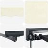 vidaXL Retractable Awning Manual Cream 157.48 x 118.11 in