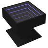 vidaXL Coffee Table Black Engineered wood, Glass 19.7 in