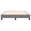 vidaXL Bed Frame Dark Grey Polyester, Plywood, Engineered Wood Full