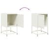 vidaXL Bedside Cabinet White 14.2"x15.4"x23.8" Steel