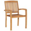 vidaXL Garden Chair Set of 2 Natural Teak