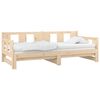 vidaXL Pull-out Day Bed Natural Pine Solid Pine Wood Full Convertible