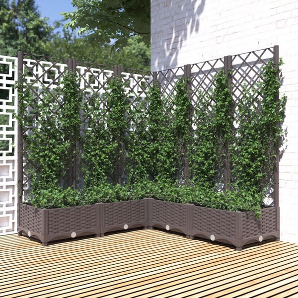 vidaXL Garden Planter Brown Polypropylene Large Planters